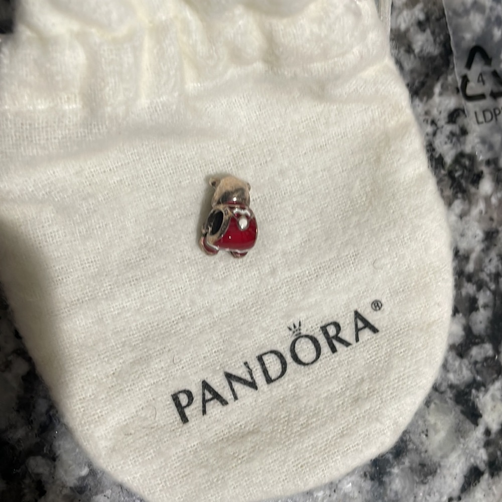 Christmas Pandora Bear Charm - Picture 2 of 3